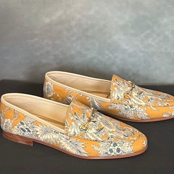 Sam Edelman Loraine Loafer Flats Floral Print Mustard Yellow Women Sz 8.5M‎ - Picture 3 of 9